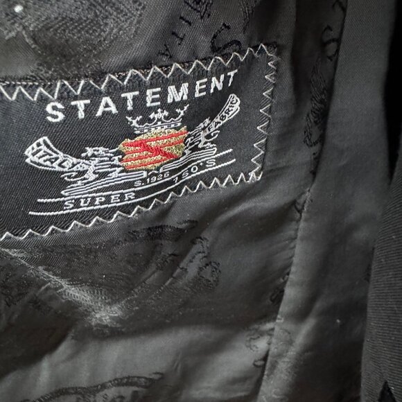 Green Art Deco Tuxedo 36R Small Vest Statement Smoking One Button Jacket VJ-123 - Picture 9 of 14